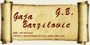 Gaja Barzilović vizit kartica